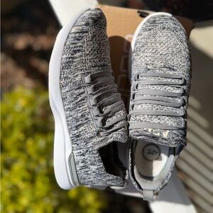 APL Black and White Knit Athletic Shoes